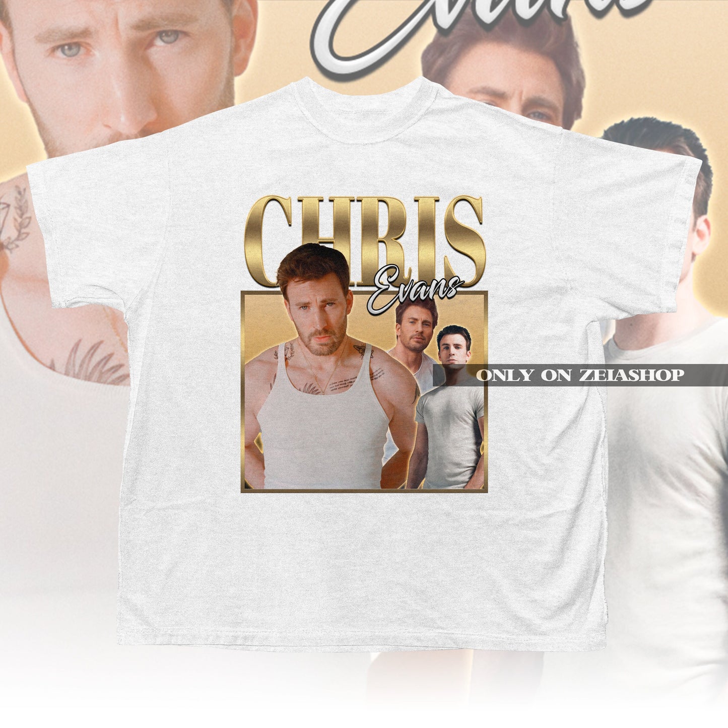 Retro Chris Evans Shirt - Chris Evans Hoodie & Sweatshirt - Chris Evans Fan T-shirt - Chris Evans Homage - Chris Evans Gift