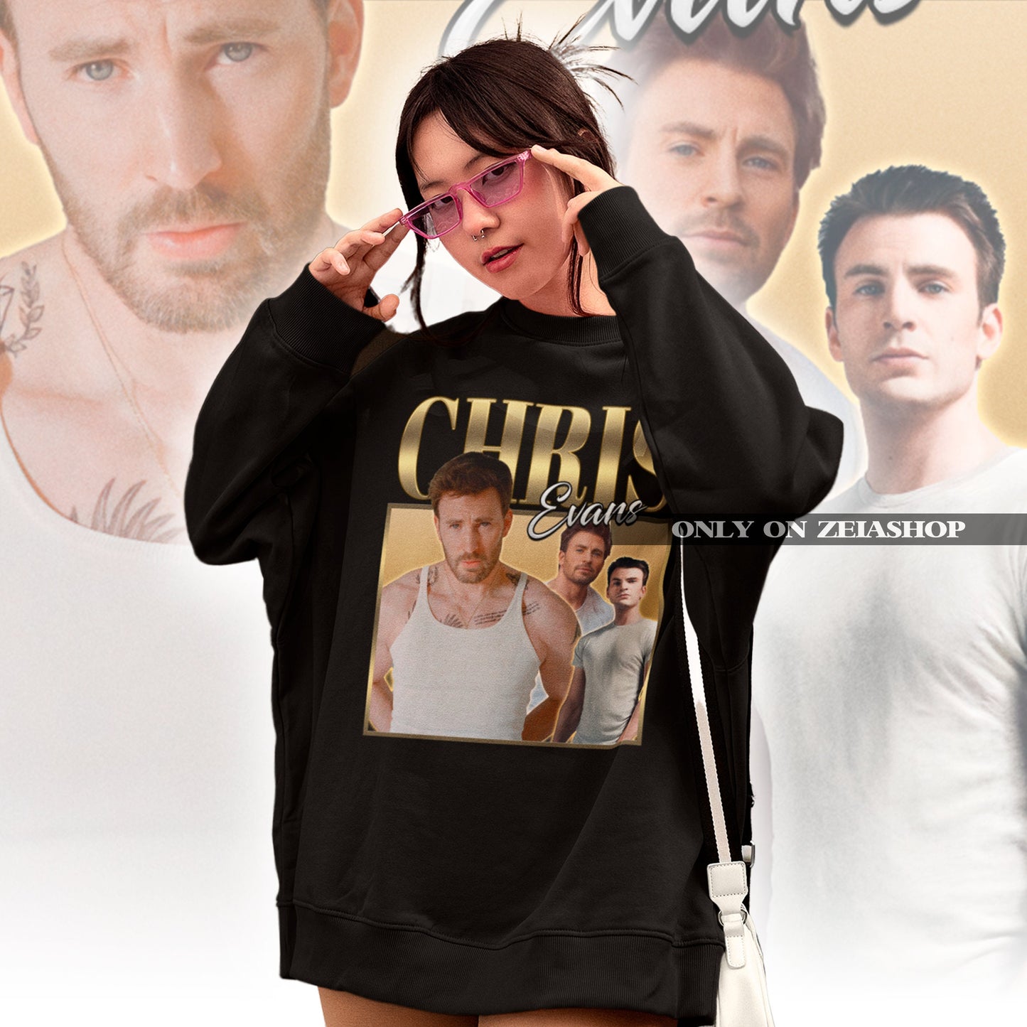 Retro Chris Evans Shirt - Chris Evans Hoodie & Sweatshirt - Chris Evans Fan T-shirt - Chris Evans Homage - Chris Evans Gift