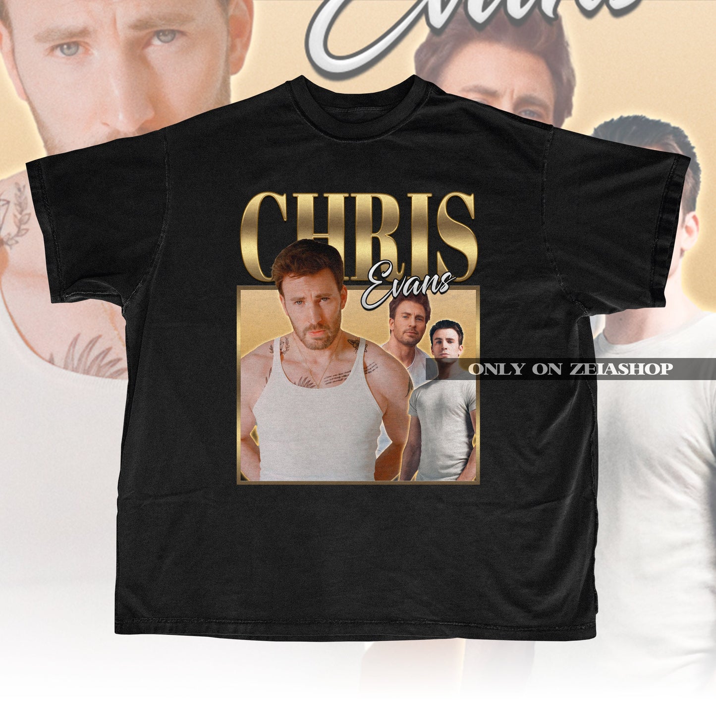 Retro Chris Evans Shirt - Chris Evans Hoodie & Sweatshirt - Chris Evans Fan T-shirt - Chris Evans Homage - Chris Evans Gift