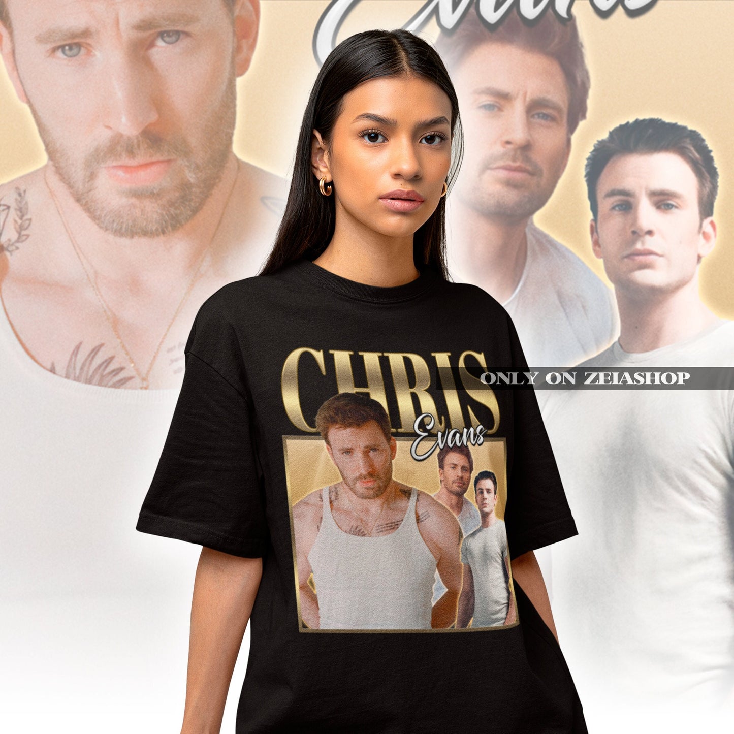 Retro Chris Evans Shirt - Chris Evans Hoodie & Sweatshirt - Chris Evans Fan T-shirt - Chris Evans Homage - Chris Evans Gift