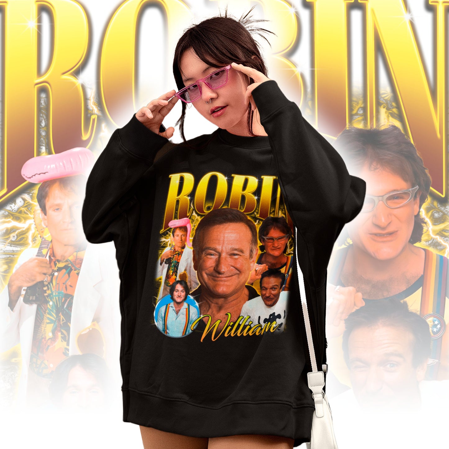 Retro Robin Williams T-shirt - Robin Williams Sweatshirt - Robin Williams Homage - Robin Williams Fan Merch - Robin Williams Tribute