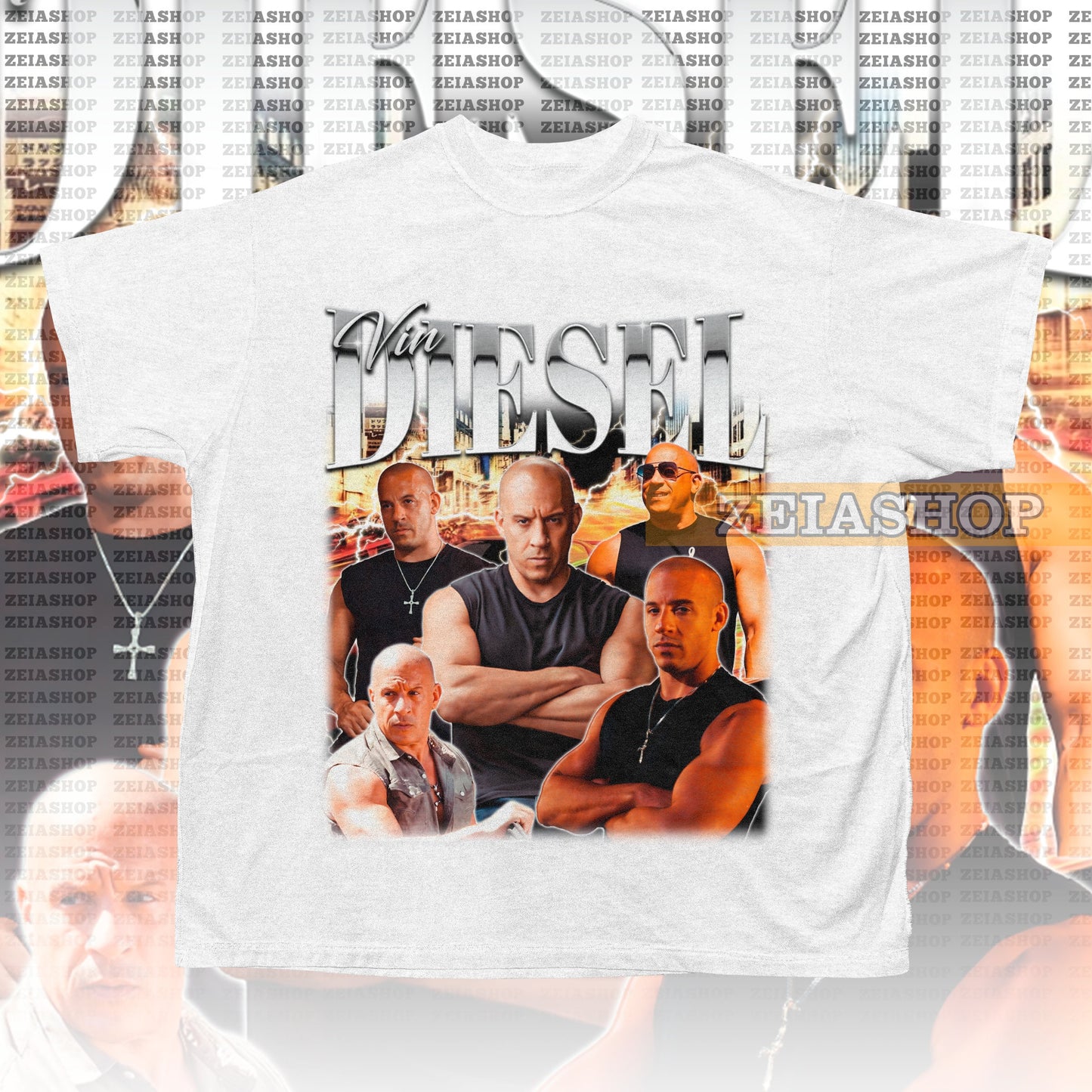 Retro Vin Diesel Shirt, Vin Diesel Retro 90s Sweatshirt, Vin Diesel Homage, Vin Diesel Fan Gift, Car Lover Shirt, Vin Diesel Tee