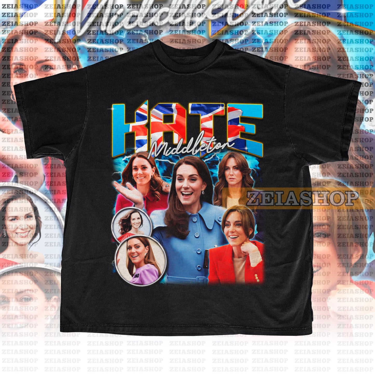 KATE MIDDLETON Retro 90s Shirt - Kate Middleton Sweatshirt - Kate Middleton Homage - British Royal Family - Princess of Wales Tee