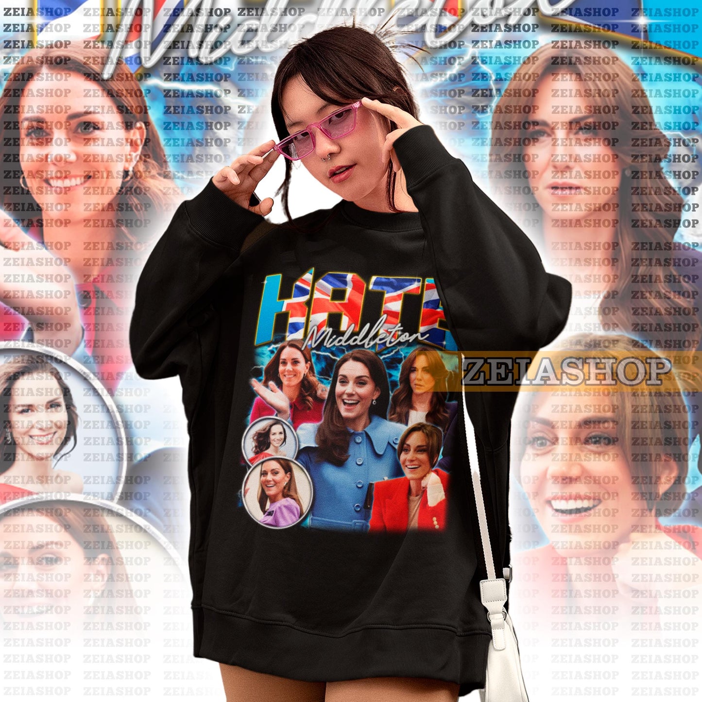 KATE MIDDLETON Retro 90s Shirt - Kate Middleton Sweatshirt - Kate Middleton Homage - British Royal Family - Princess of Wales Tee