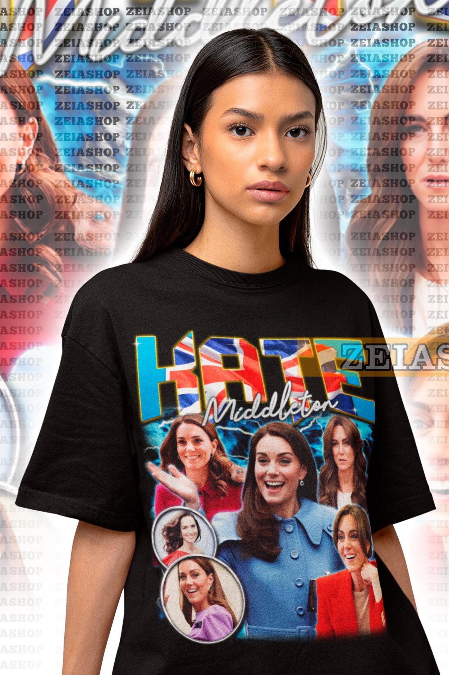 KATE MIDDLETON Retro 90s Shirt - Kate Middleton Sweatshirt - Kate Middleton Homage - British Royal Family - Princess of Wales Tee