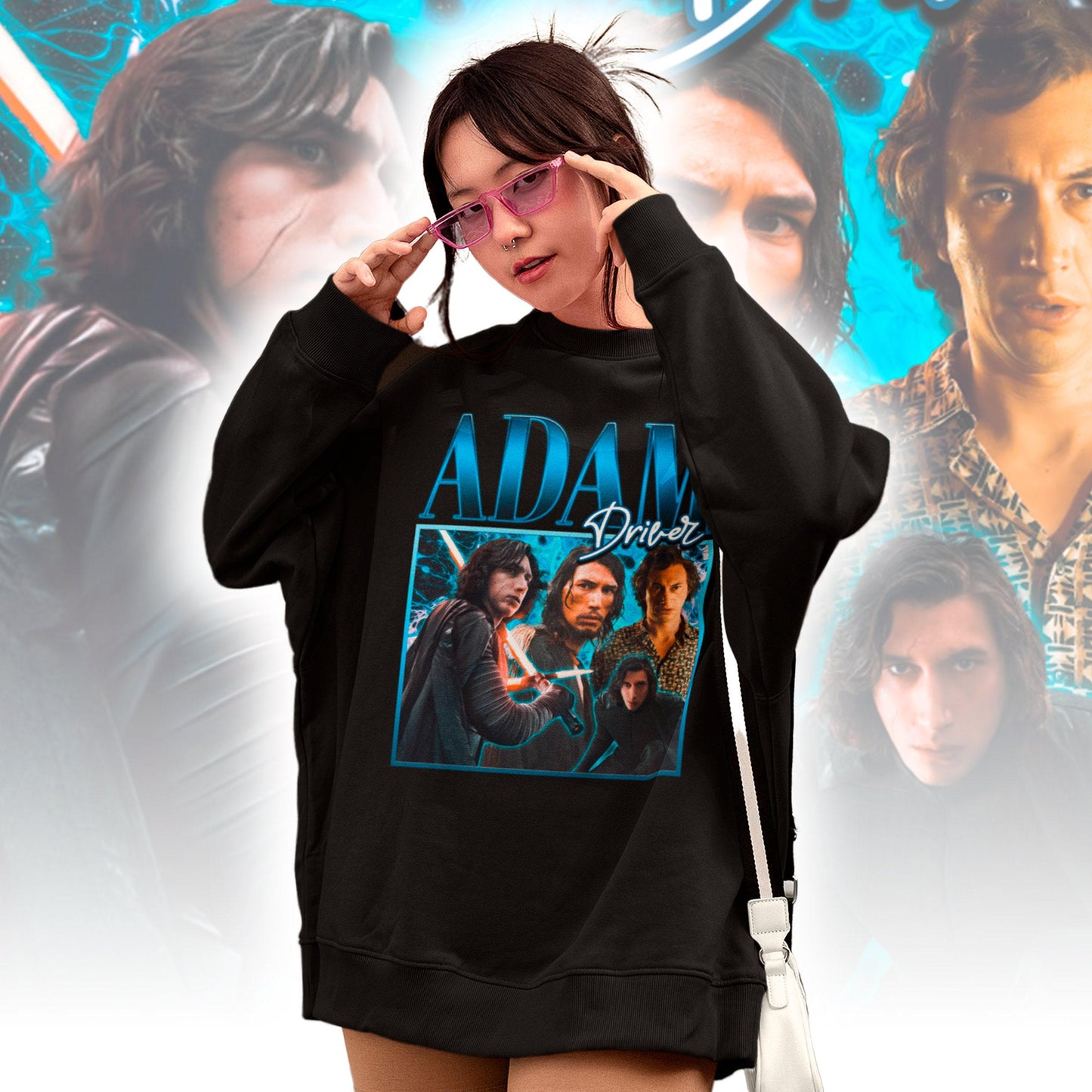 Adam Driver 90s Tee - Adam Driver Sweater - Adam Driver Fan Merch - Adam Driver Gift - Oscar Isaac Tee - Adam Driver 90S Shirt
