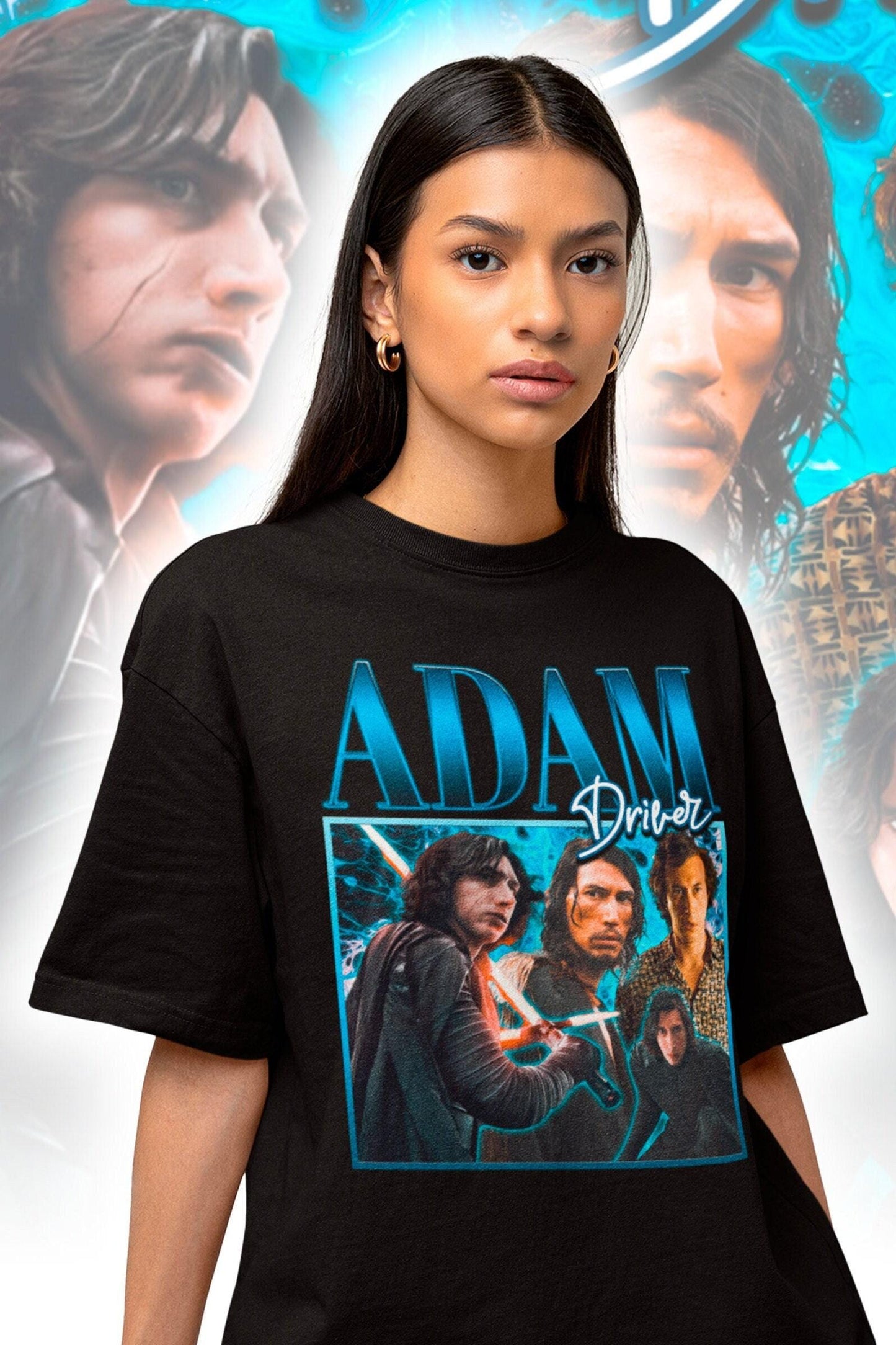 Adam Driver 90s Tee - Adam Driver Sweater - Adam Driver Fan Merch - Adam Driver Gift - Oscar Isaac Tee - Adam Driver 90S Shirt