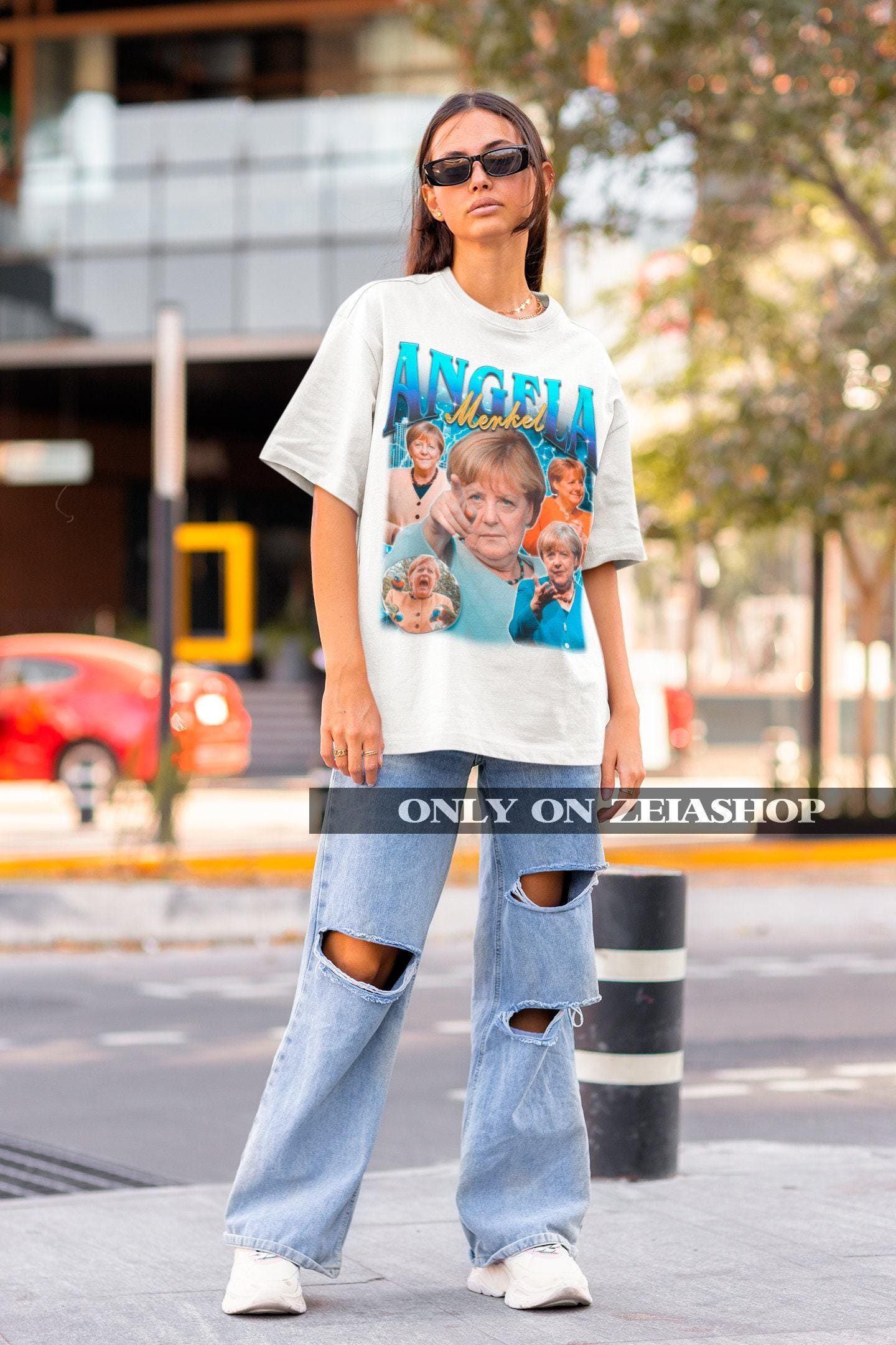 Angela Merkel Bootleg 90s T-shirt - Angela Merkel Bootleg retro Tee - Angela Merkel Fan Shirt - Angela Merkel Tribute - Angela Merkel Homage