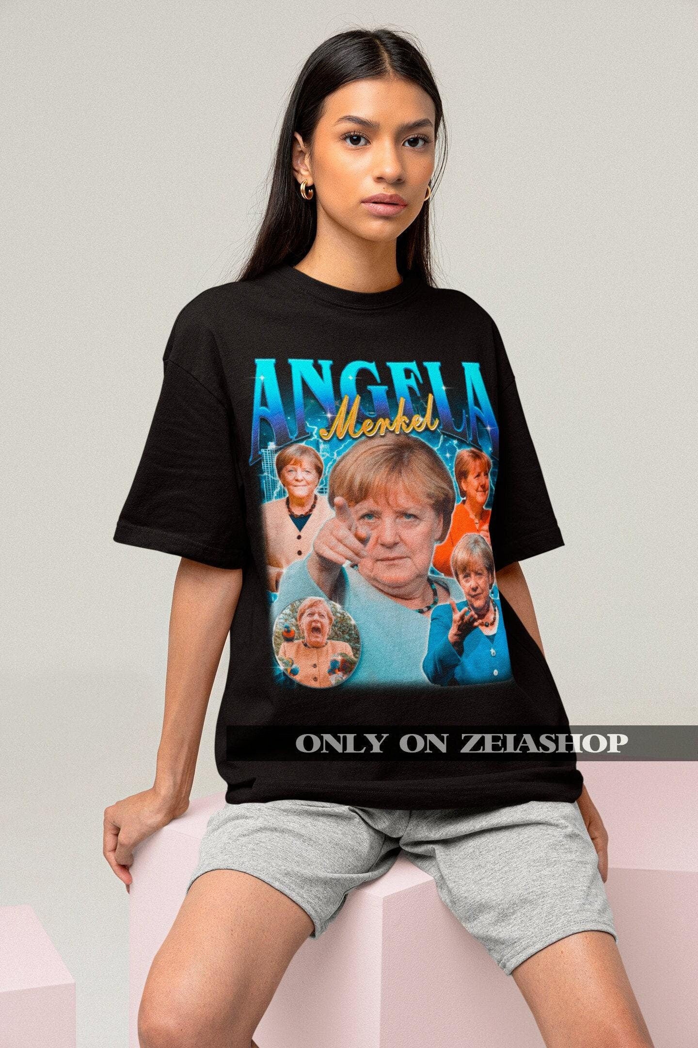 Angela Merkel Bootleg 90s T-shirt - Angela Merkel Bootleg retro Tee - Angela Merkel Fan Shirt - Angela Merkel Tribute - Angela Merkel Homage