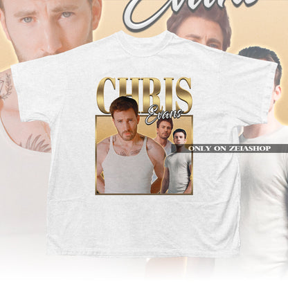 Retro Chris Evans Shirt - Chris Evans Hoodie & Sweatshirt - Chris Evans Fan T-shirt - Chris Evans Homage - Chris Evans Gift