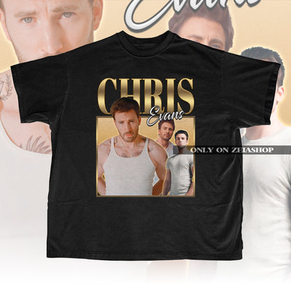 Retro Chris Evans Shirt - Chris Evans Hoodie & Sweatshirt - Chris Evans Fan T-shirt - Chris Evans Homage - Chris Evans Gift