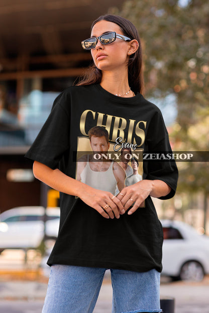Retro Chris Evans Shirt - Chris Evans Hoodie & Sweatshirt - Chris Evans Fan T-shirt - Chris Evans Homage - Chris Evans Gift