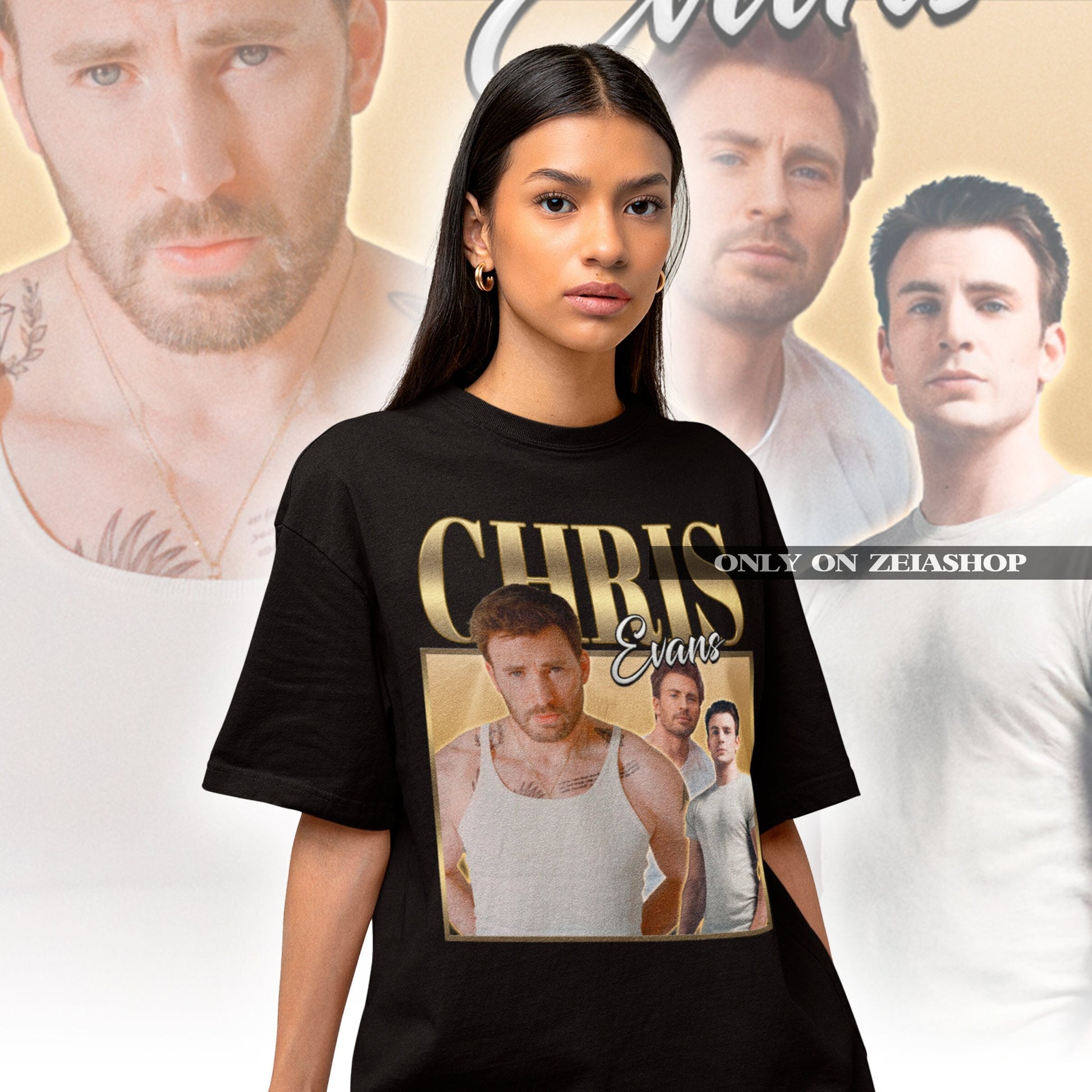 Retro Chris Evans Shirt - Chris Evans Hoodie & Sweatshirt - Chris Evans Fan T-shirt - Chris Evans Homage - Chris Evans Gift