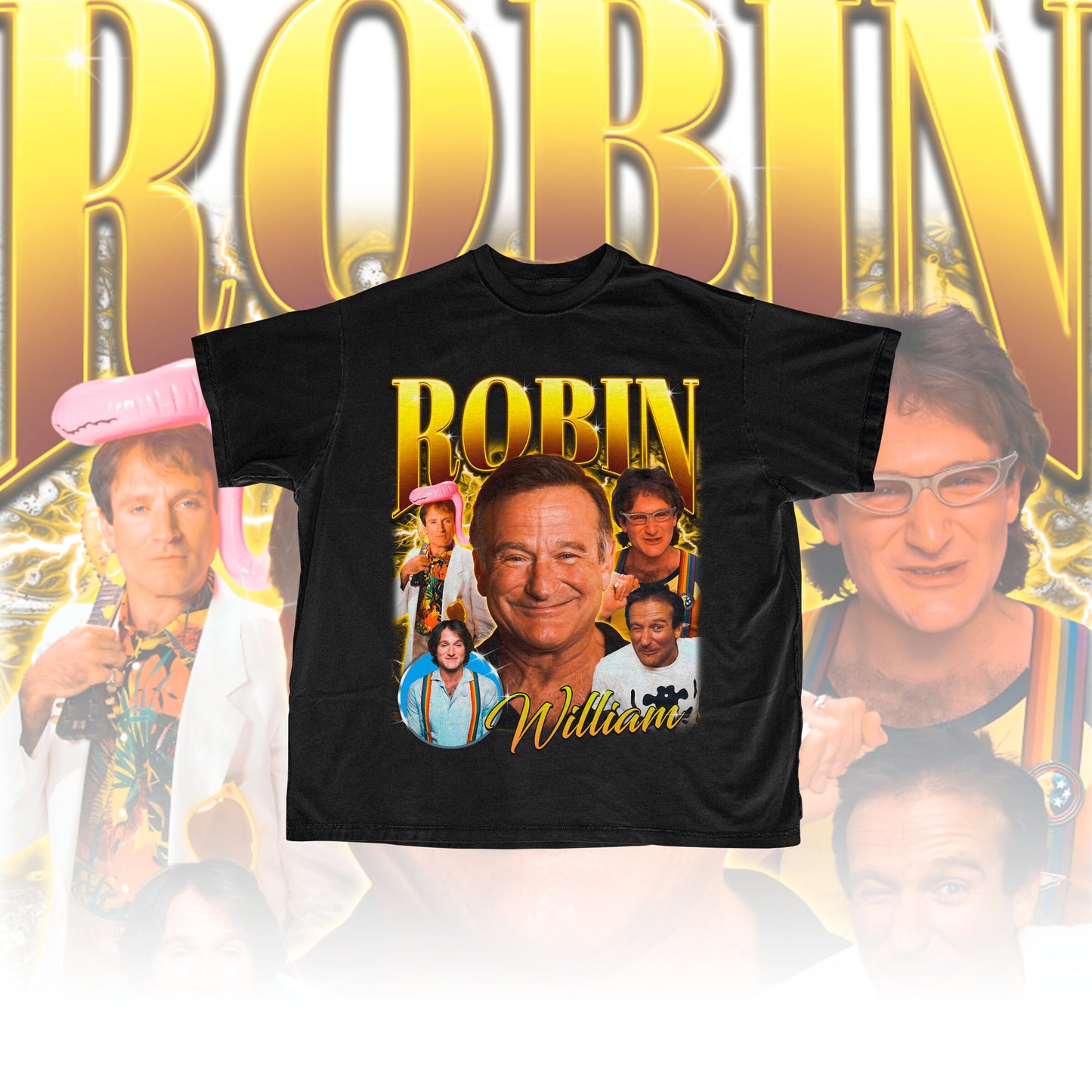 Retro Robin Williams T-shirt - Robin Williams Sweatshirt - Robin Williams Homage - Robin Williams Fan Merch - Robin Williams Tribute