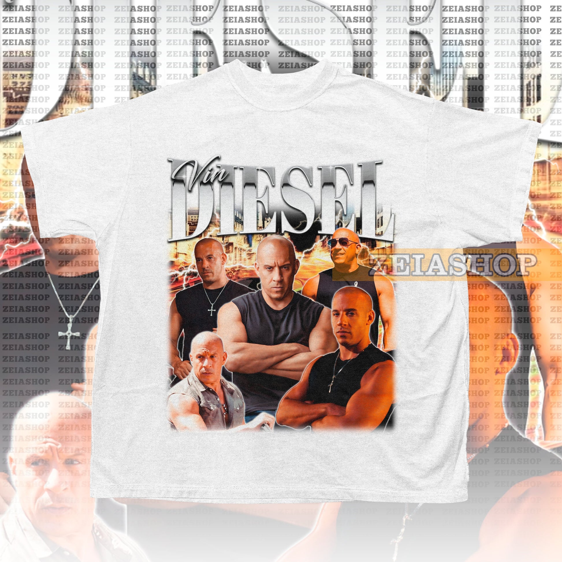 Retro Vin Diesel Shirt, Vin Diesel Retro 90s Sweatshirt, Vin Diesel Homage, Vin Diesel Fan Gift, Car Lover Shirt, Vin Diesel Tee