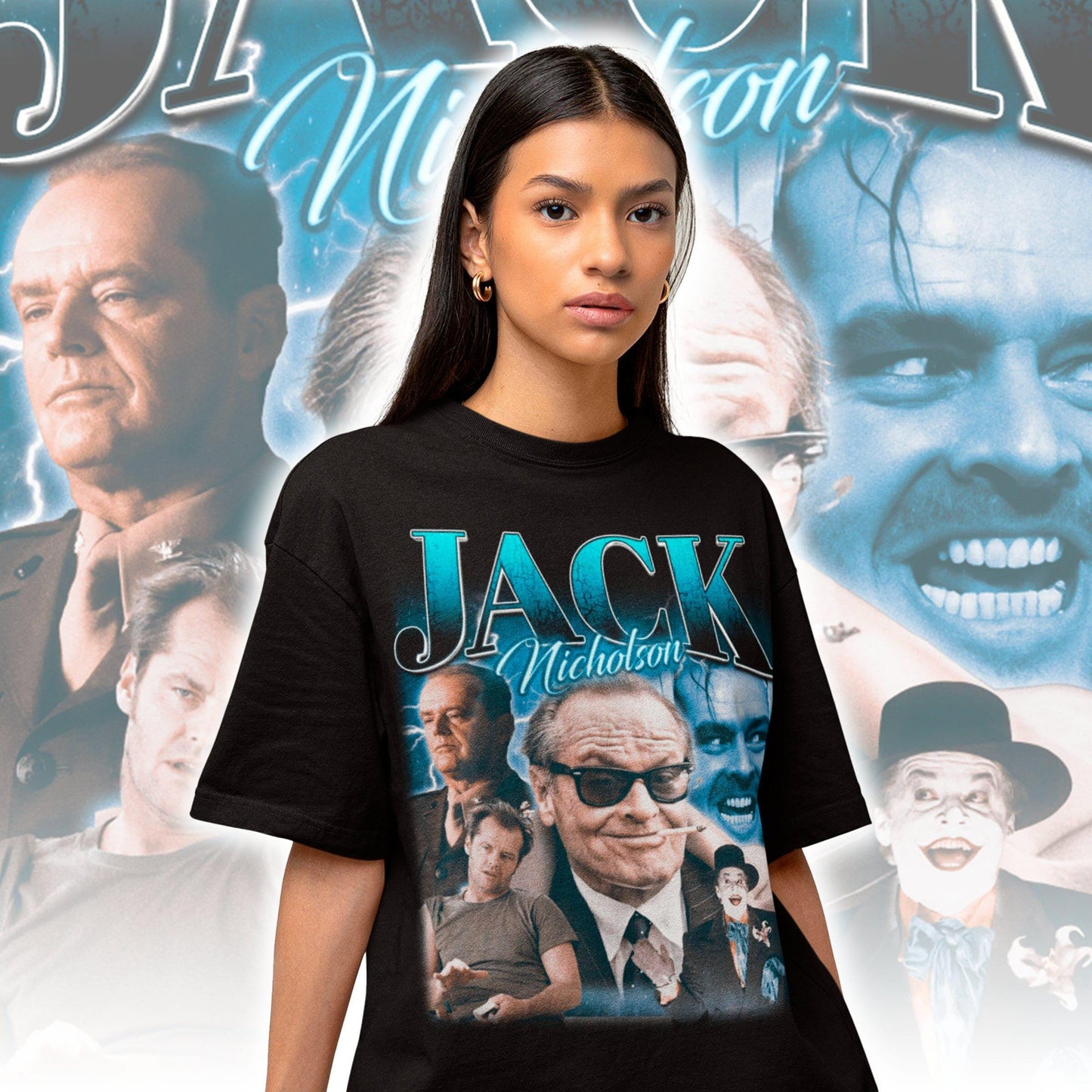Jack Nicholson Retro 90s T-shirt - Jack Nicholson Sweatshirt - Jack Nicholson Merch - Jack Nicholson Gift for him or her - Jack Nicholson