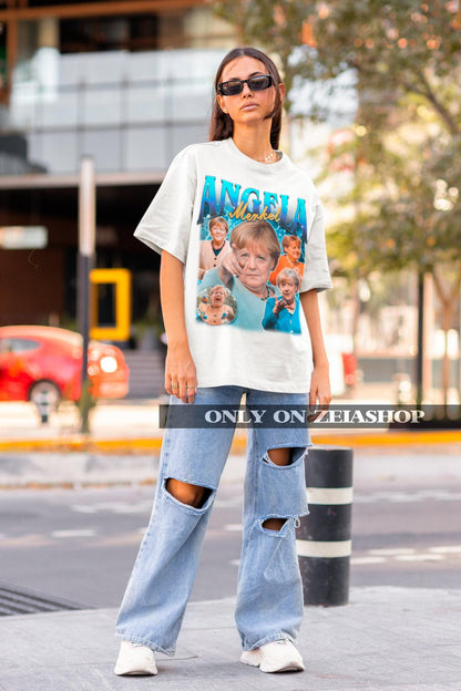 Angela Merkel Bootleg 90s T-shirt - Angela Merkel Bootleg retro Tee - Angela Merkel Fan Shirt - Angela Merkel Tribute - Angela Merkel Homage