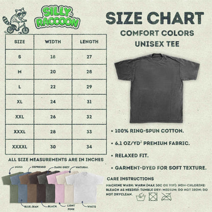 a size chart for a t - shirt with different colors