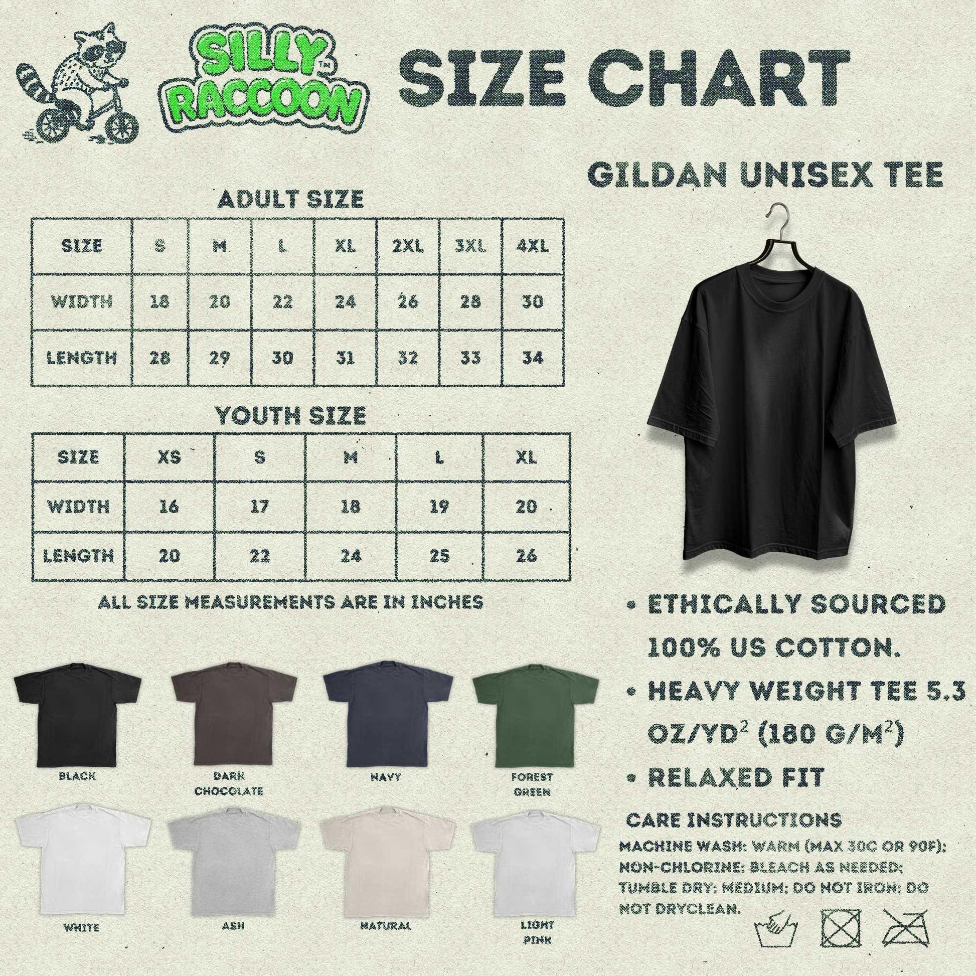 the size chart for a t - shirt with measurements