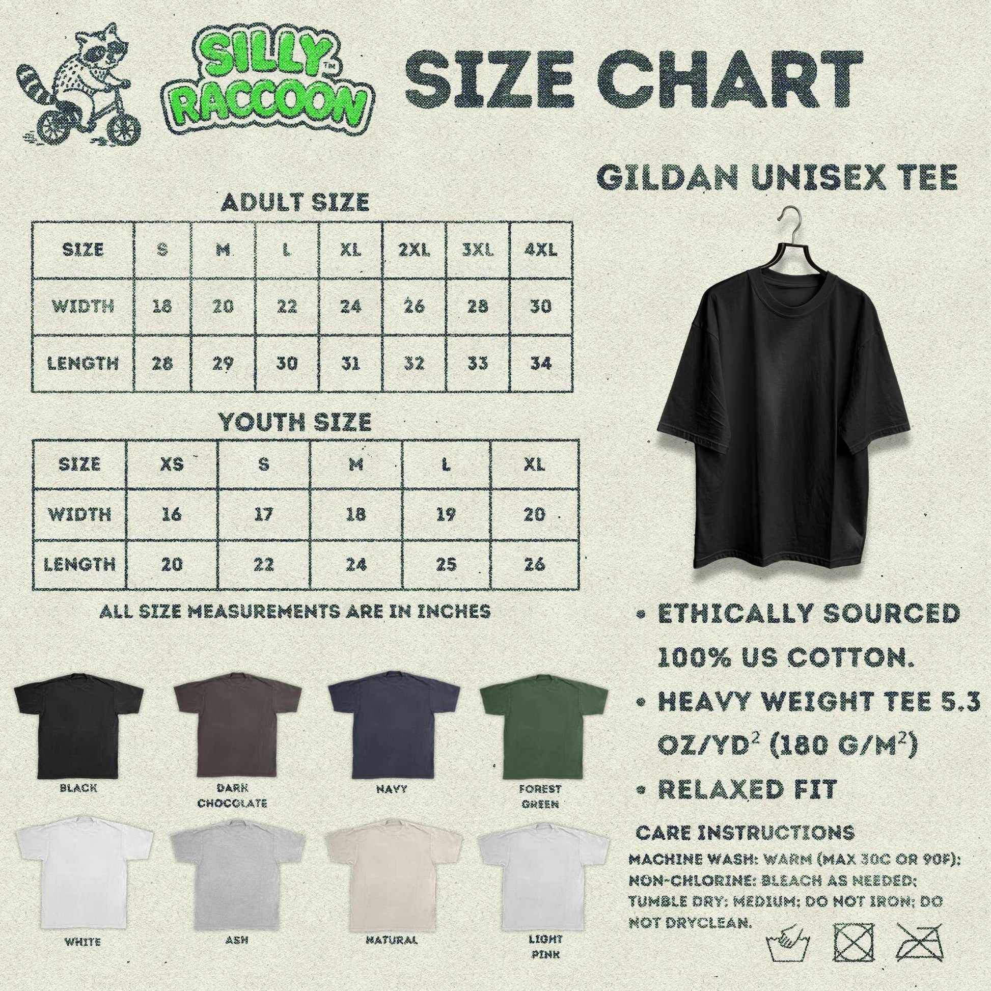 the size chart for a t - shirt with measurements