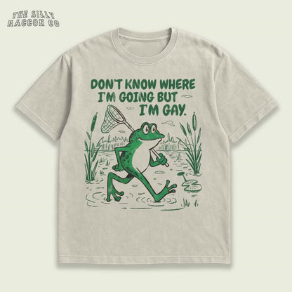Vintage Frog Graphic Shirt Funny LGBTQ T-Shirt for Gen Z Humor Graphic Tee Cottagecore Unisex Pride Month Gift Shirt for Women Men