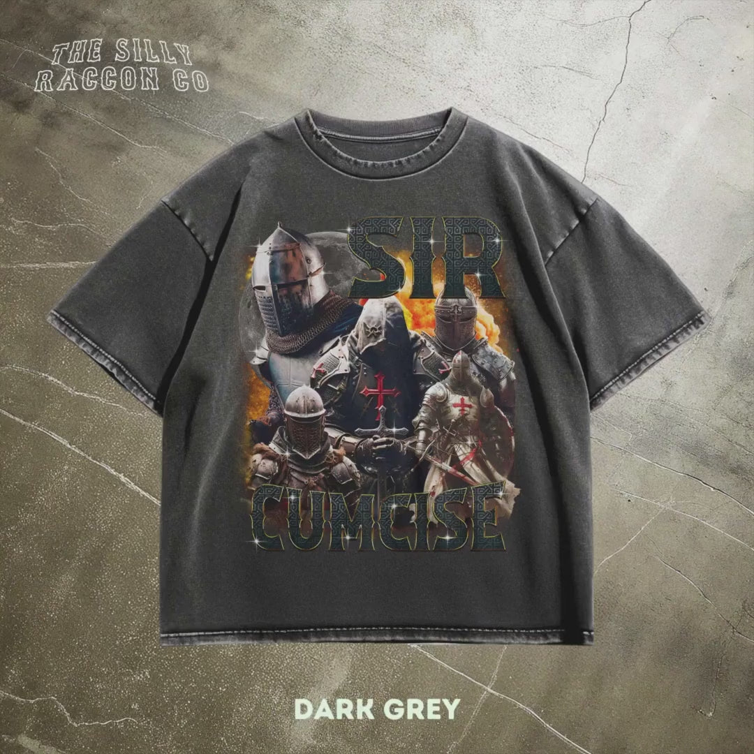 Sir Cumcise Funny Knight Meme Shirt, Edgy Dark Humor T-shirt for Men Women, Offensive Sarcastic T-shirt, Vintage Crusader Top, Gag Gift