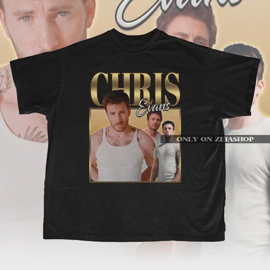 Retro Chris Evans Shirt - Chris Evans Hoodie & Sweatshirt - Chris Evans  Fan T-shirt - Chris Evans Homage - Chris Evans Gift